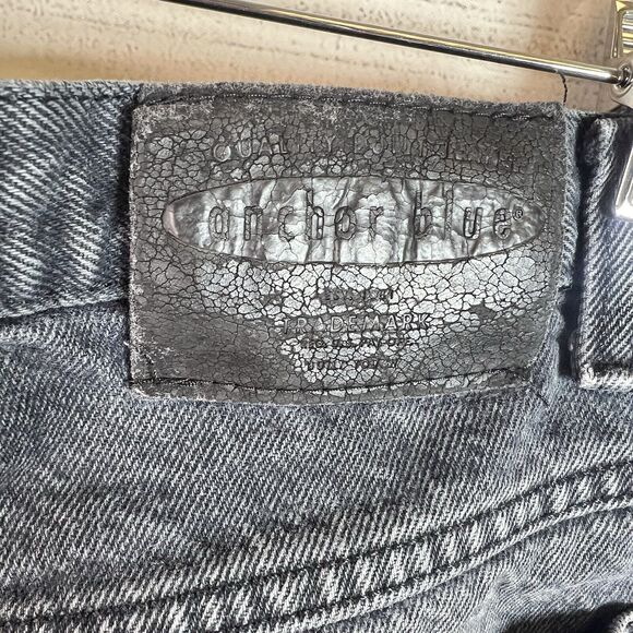 Vintage Anchor Blue Mens Black Gray Loose Jeans Size 30x30 Y2K 90s - Picture 6 of 11